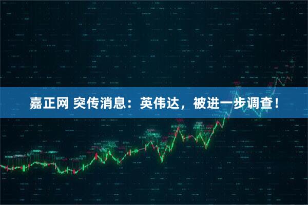 嘉正网 突传消息：英伟达，被进一步调查！